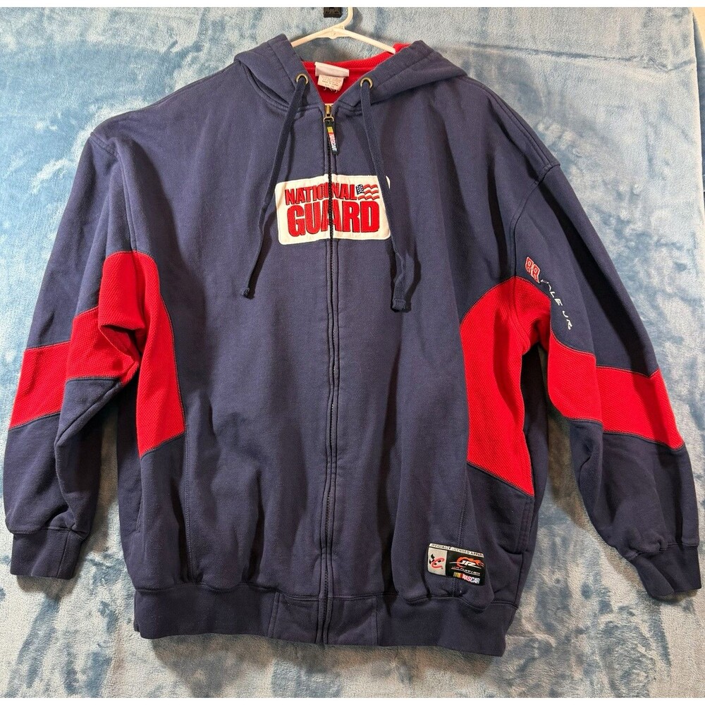Vtg 2008 Chase Authentics NASCAR Dale Earnhardt Jr 88 National Guard Hoodie 2XL